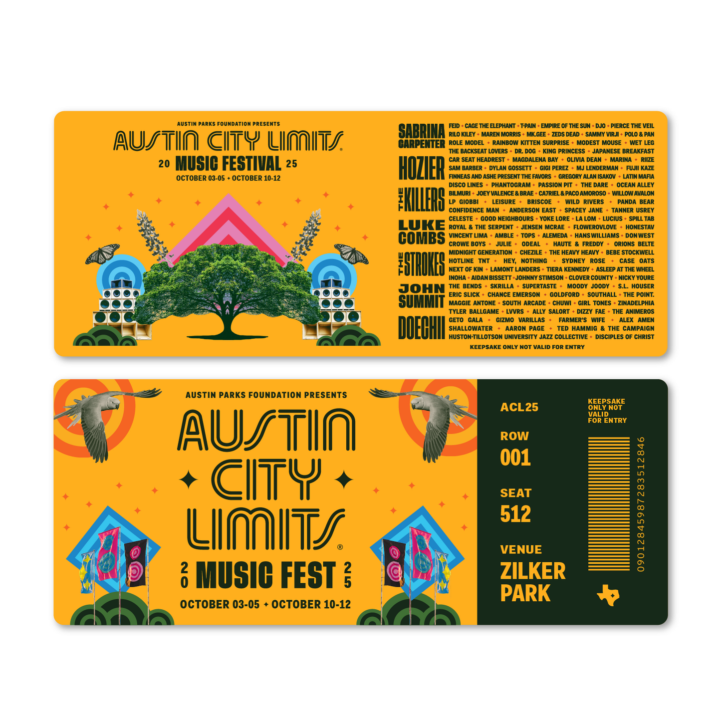 2025 ACL Souvenir Ticket (Pre-Order)