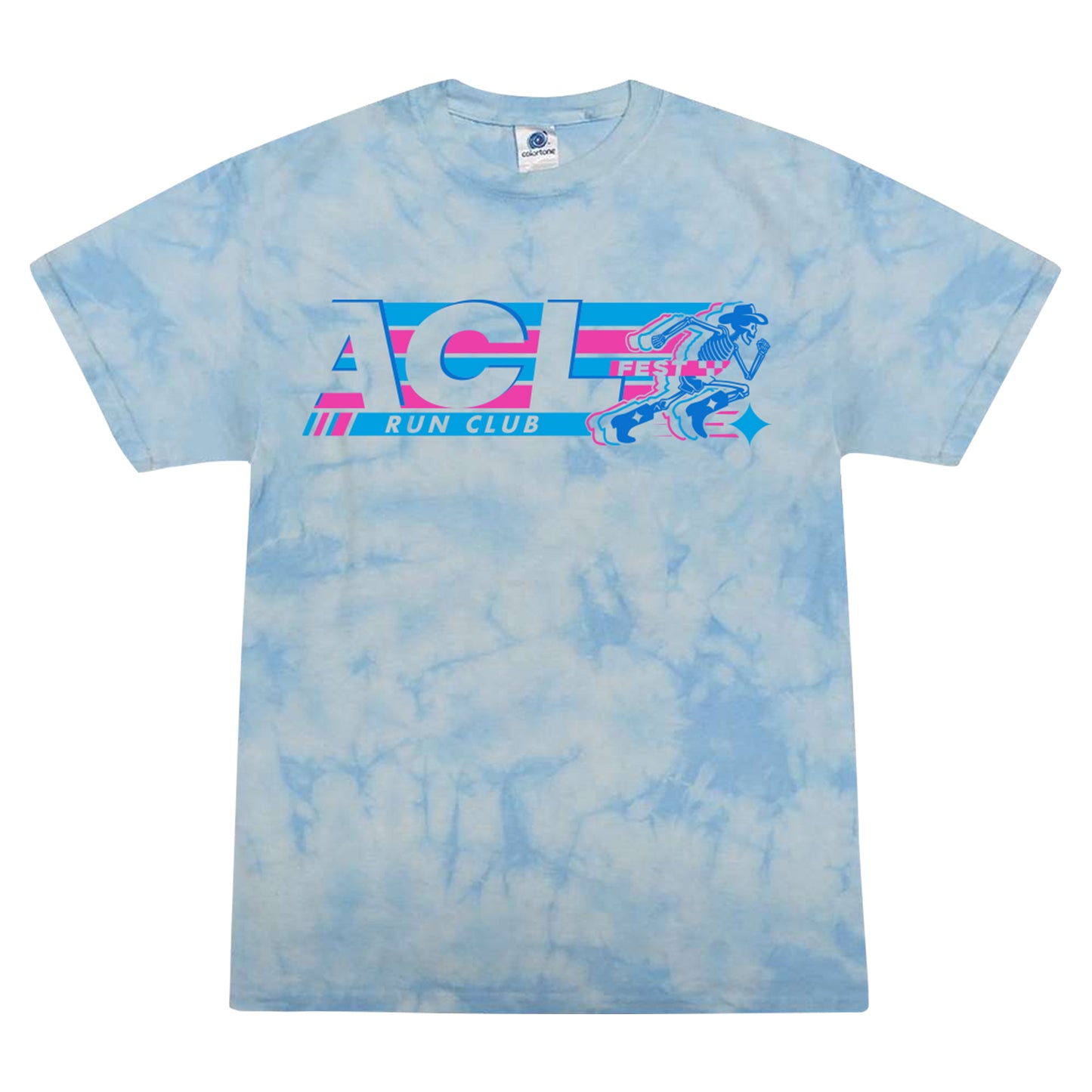 Run Club Skeleton Tie Dye Tee