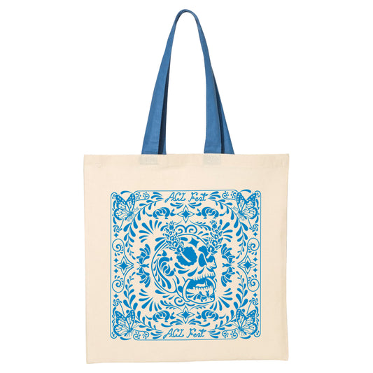 Bluebonnet Skull Tote Bag