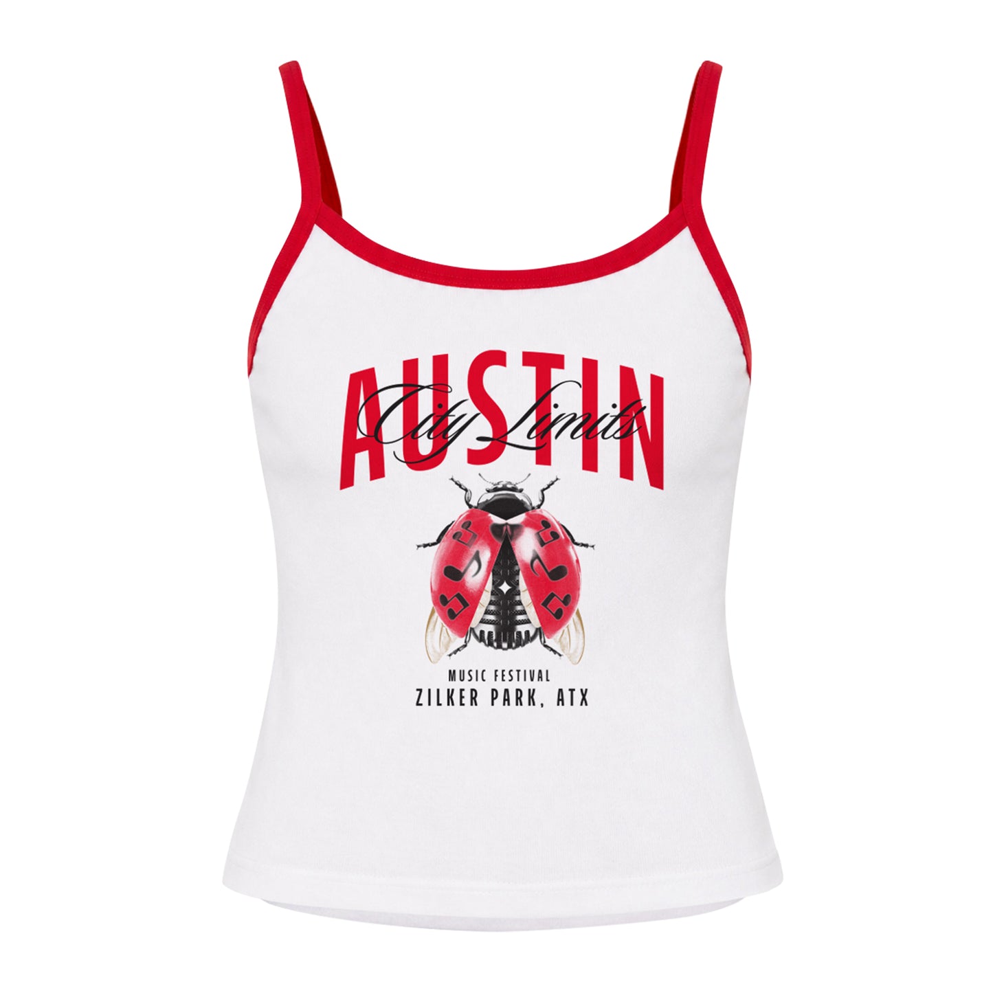 Women's Ladybug Spaghetti Tank