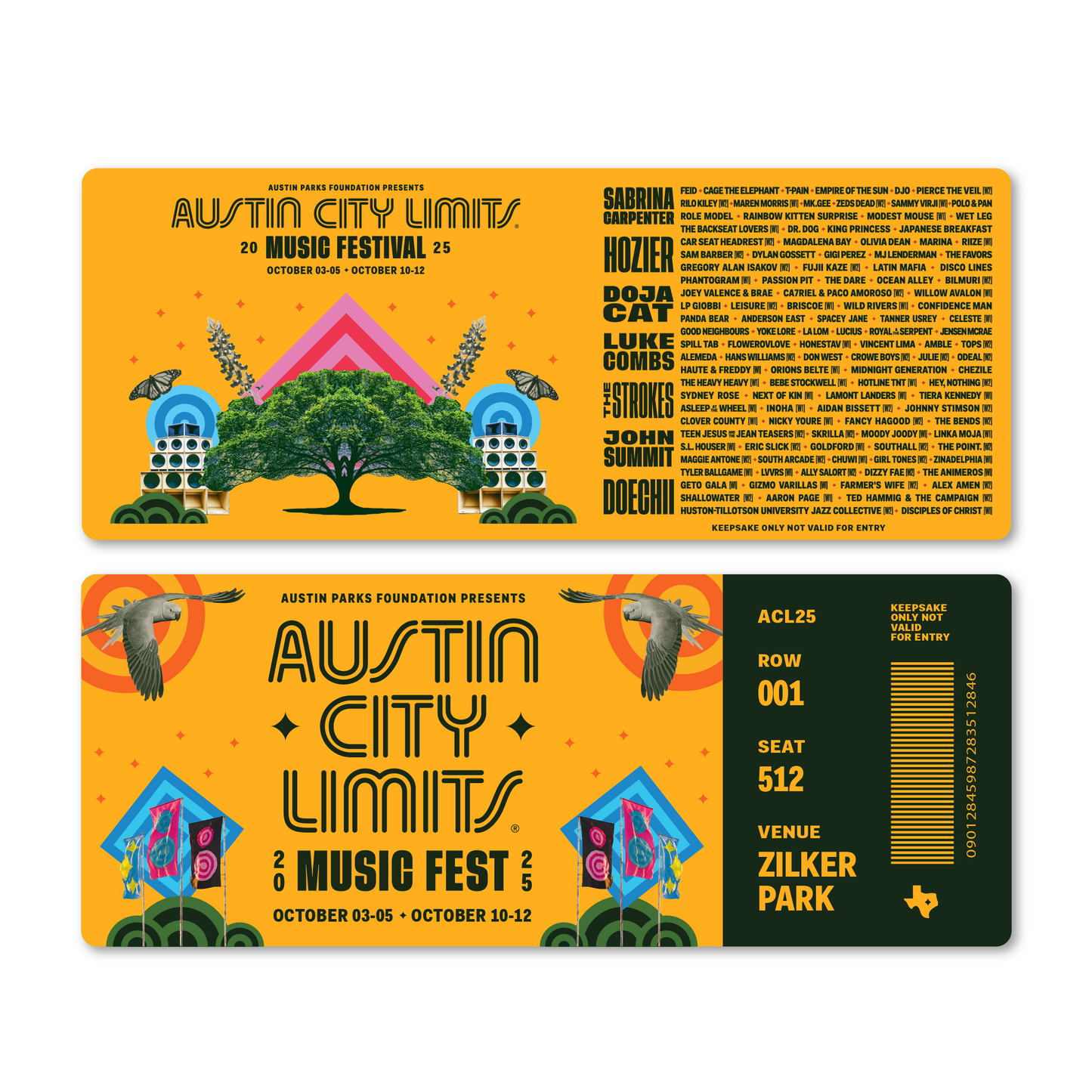 2025 ACL Souvenir Ticket (Pre-Order)