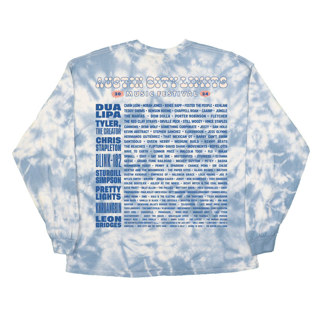 Bucking Bass Tie Dye Lineup Longsleeve Tee