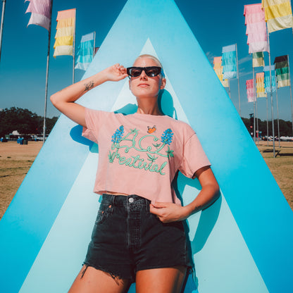 Women's Bluebonnet Lineup Crop Tee