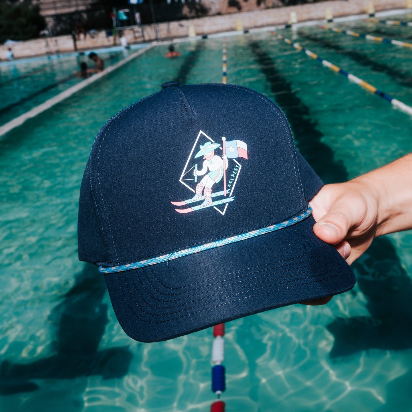 Water Skiing Cowboy A-Frame Rope Hat