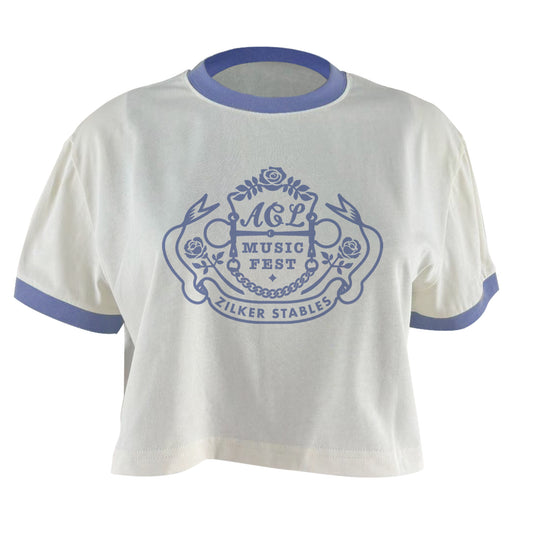 Women's Zilker Stables Cropped Ringer Tee