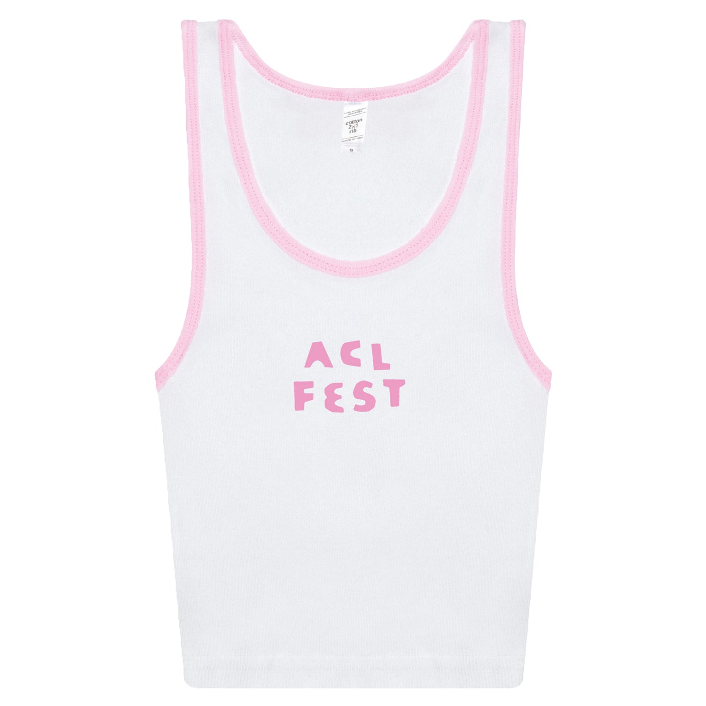 Pink Power Pop Crop Tank (Online Exclusive)