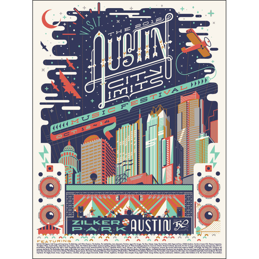 2012 Numbered Edition ACL Festival Poster
