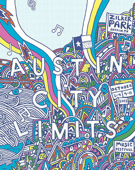 2015 Numbered ACL Festival Artist Poster